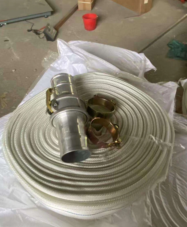 Lay-flat irrigation hose with couplings