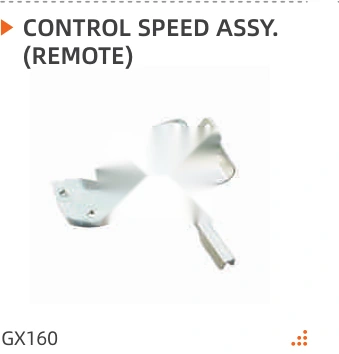 Product specifications — Control Speed assembly. (Remote) · GX160