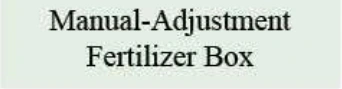 Product specifications — Manual-Adjustment Fertilizer Box